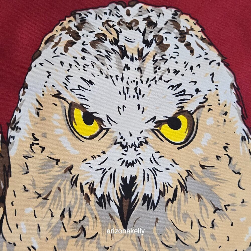*HUGE* Silk Owl Scarf Wrap Shawl - Picture 15 of 16